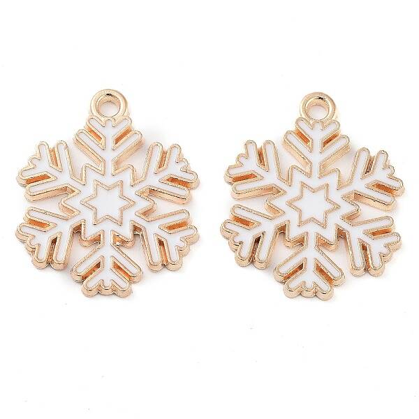 Christmas Theme Barrel Plating Alloy Enamel Pendants