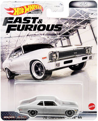 1970 Chevrolet Nova SS Silver Metallic with Black Stripes \
