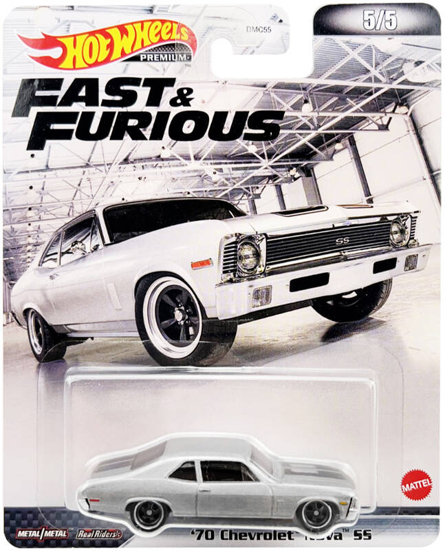 1970 Chevrolet Nova SS Silver Metallic with Black Stripes \