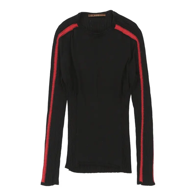 Class Roberto Cavalli Long Sleeve Top - Small Black Viscose Blend | Size: small