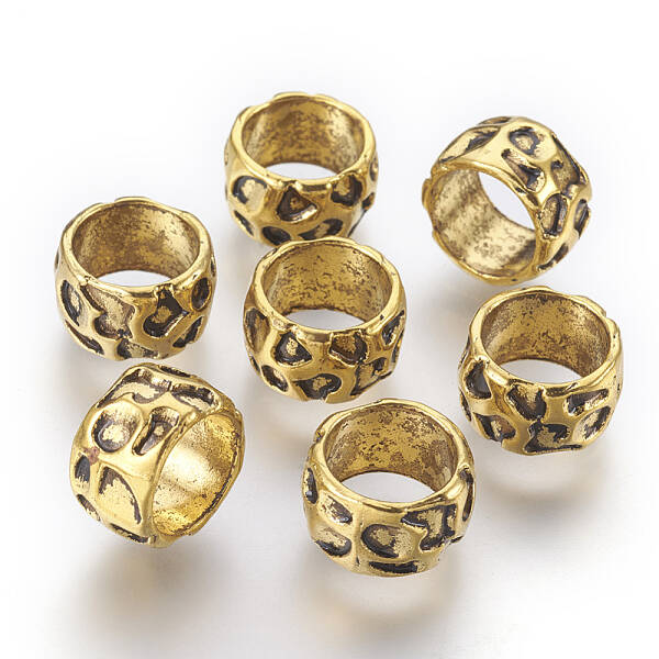 Rondelle Tibetan Style Alloy Beads