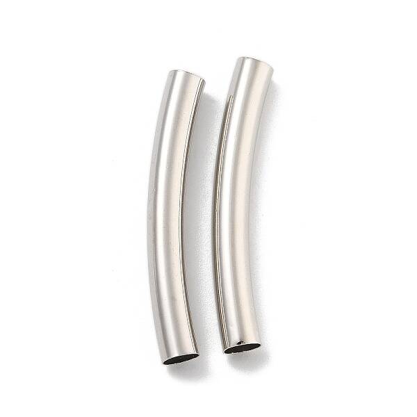 Brass Curved Tube Beads