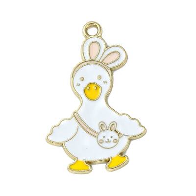 Light Gold Tone Alloy Enamel Pendants