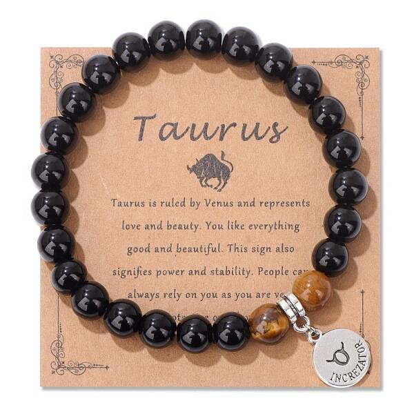 Natural Tiger Eye & Agate Beaded Stretch Bracelets