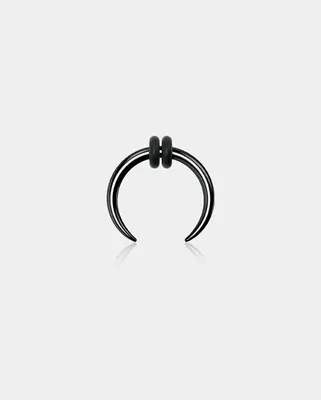 8-16G Cresent Horseshoe Septum Ring - Black / 14G/1.6mm / 8mm
