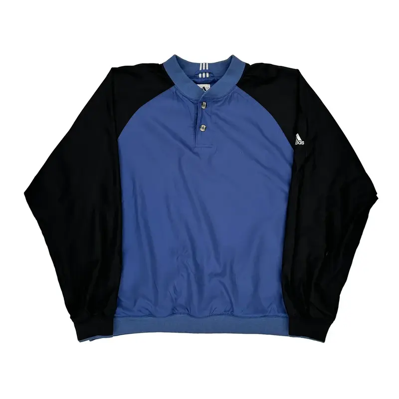 Adidas Windbreaker - Large Black Polyester