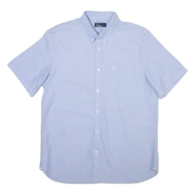 FRED PERRY Mens Plain Shirt Blue L