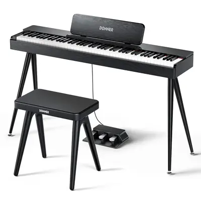 Donner OURA™ S100 Home Digital Piano - Black / Piano+Black Bench