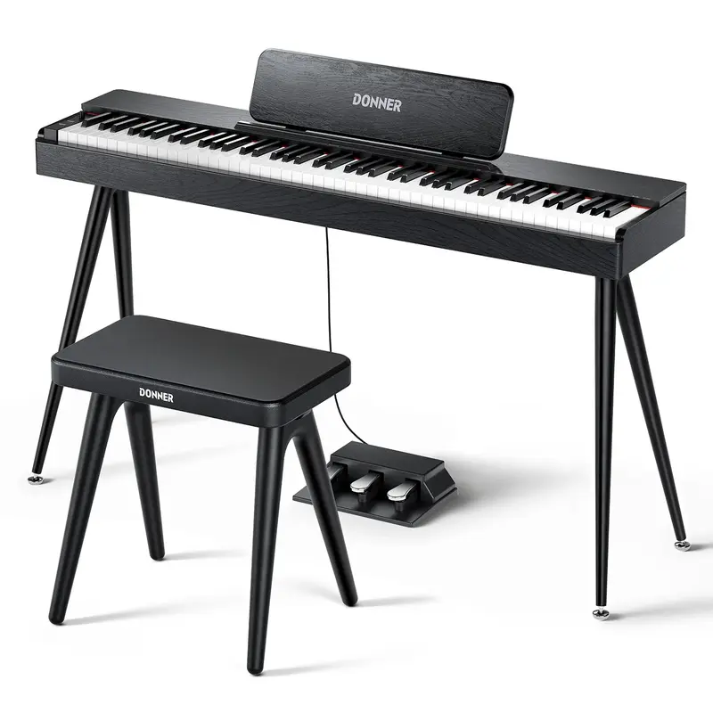 Donner OURA™ S100 Home Digital Piano - Black / Piano+Black Bench