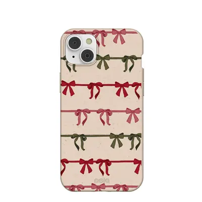 Seashell Holiday Bows iPhone 14 Plus Case