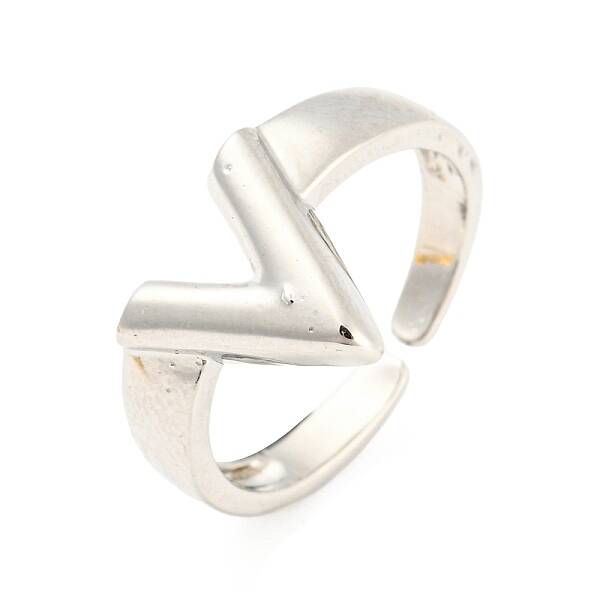 Hollow V-Shaped Brass Open Cuff Rings