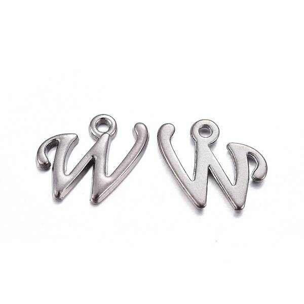 Gunmetal Plated Alloy Letter Pendants