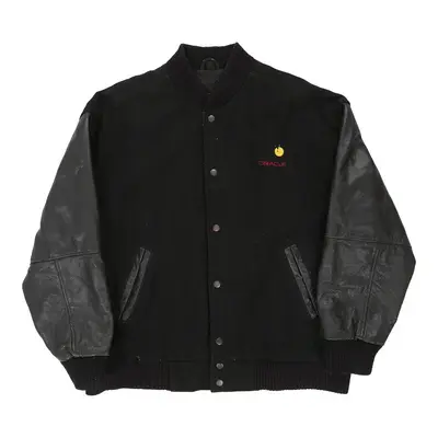 Burk'S Bay Varsity Jacket - XL Black Wool Blend