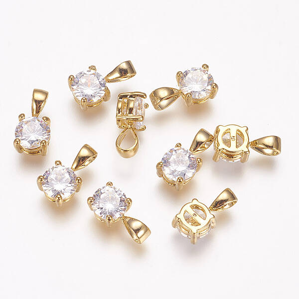 Brass Cubic Zirconia Charms