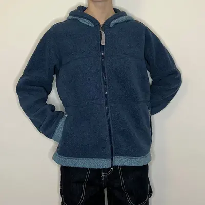 Made in USA Patagonia Fleece - Medium Blue Polyester