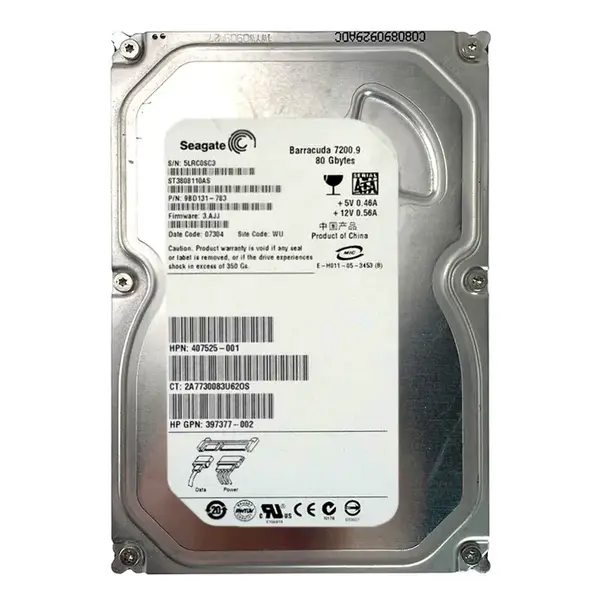 397377-002 HP 80GB 1.5Gb/s SATA 7200 3.5-inch Hard Drive