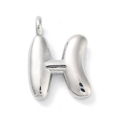 Rack Plating Brass Balloon Letter Pendants