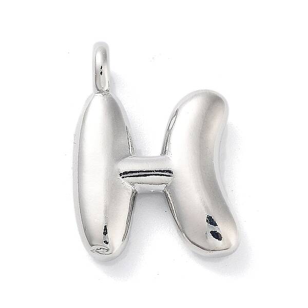 Rack Plating Brass Balloon Letter Pendants