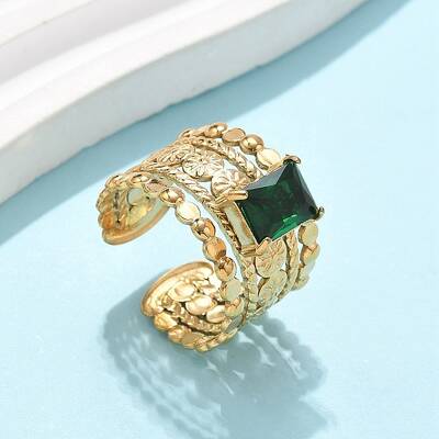 304 Stainless Steel Cuff Rings for Women