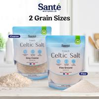 Sante Naturelle French Celtic Salt - 1.1lb Hand Harvested Mineral Salt, Grey Coarse & Fine Ground, Rich in Vitamins & Mineral...