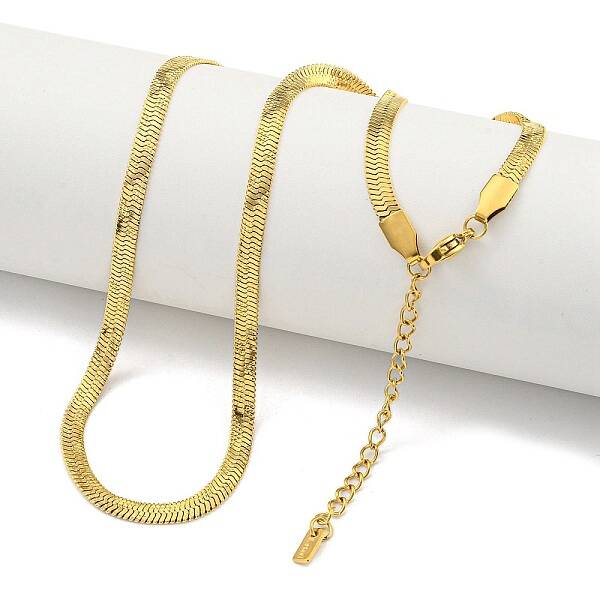 Ion Plating(IP) 304 Stainless Steel Snake Chain Necklace for Men Women