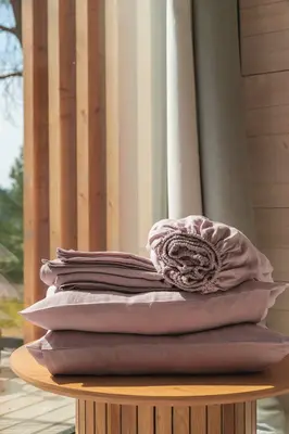 Linen sheets set in Dusty Rose | Size: US Twin XL DEEP + Standart pillowcases
