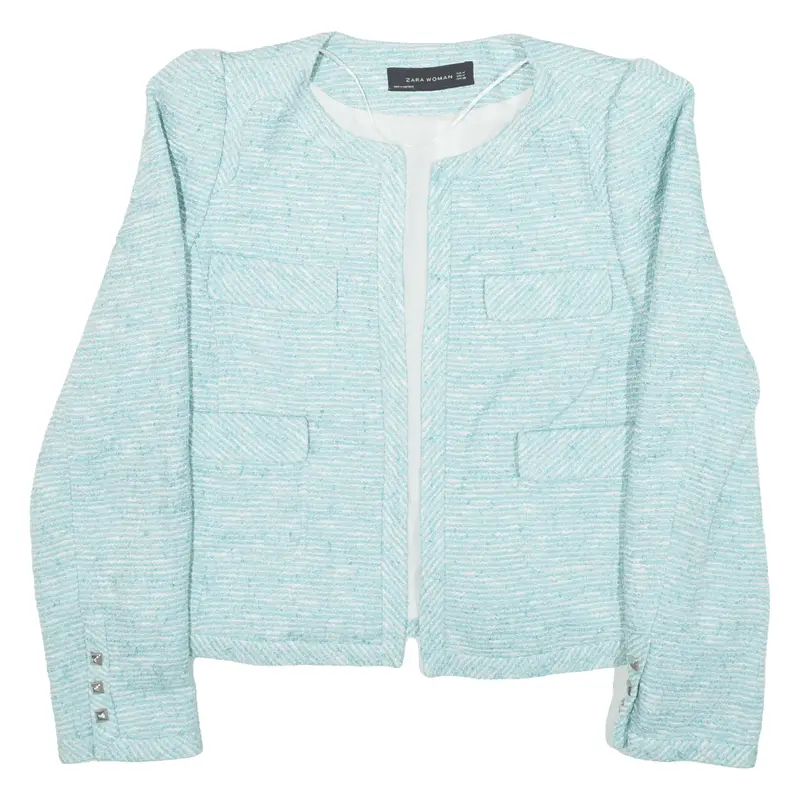 ZARA WOMAN Knit Jacket Blue Womens M