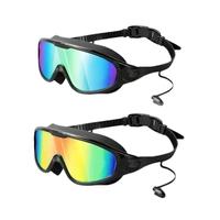 Swim Goggles 2 Pack, Wide View Anti Fog&UV, Swimming Goggles for Adult Kids, No Leaking Pool Goggles for Men Women Youth