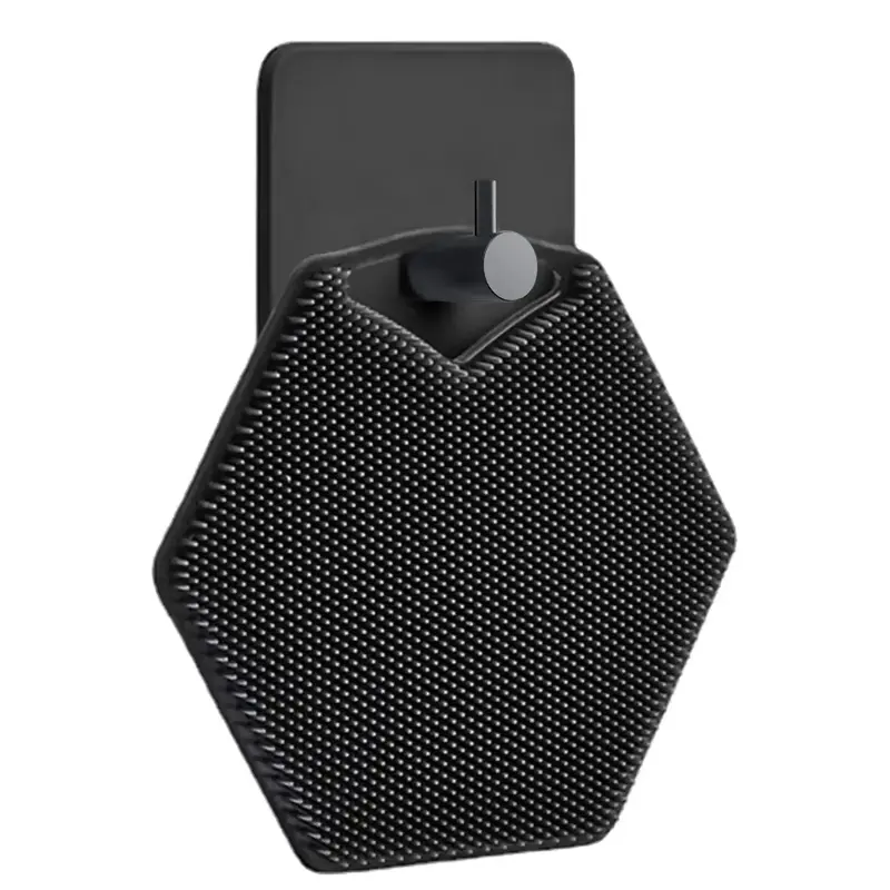 Silicone Body Scrubber with Storage Hook Set, 1/2/4 Counts Reusable Body Deep Cleansing Brush, Shower & Bathroom Accessories