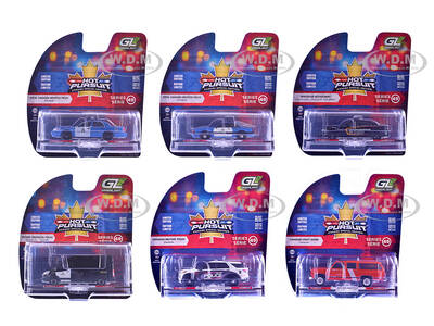 Hot Pursuit - Canada Special Edition Set of 6 Police Cars 1/64 Diecast Model Cars by Greenlight