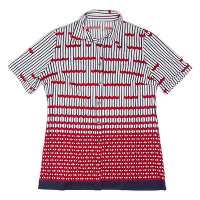 Womens Shirt Red Crazy Pattern S
