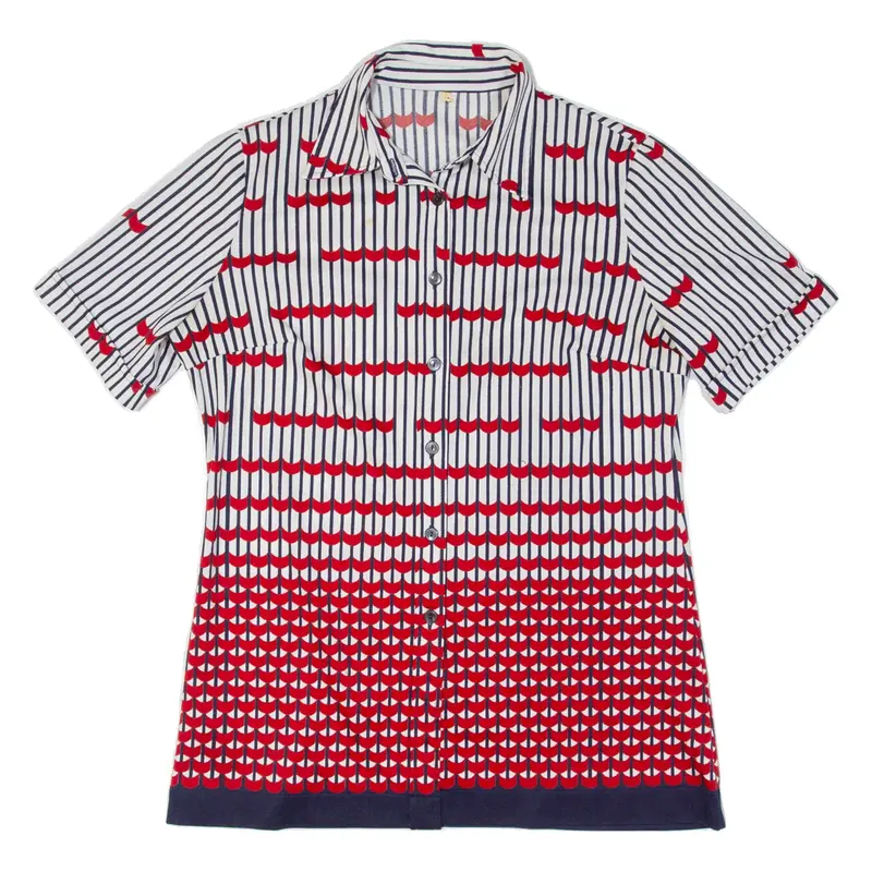 Womens Shirt Red Crazy Pattern S