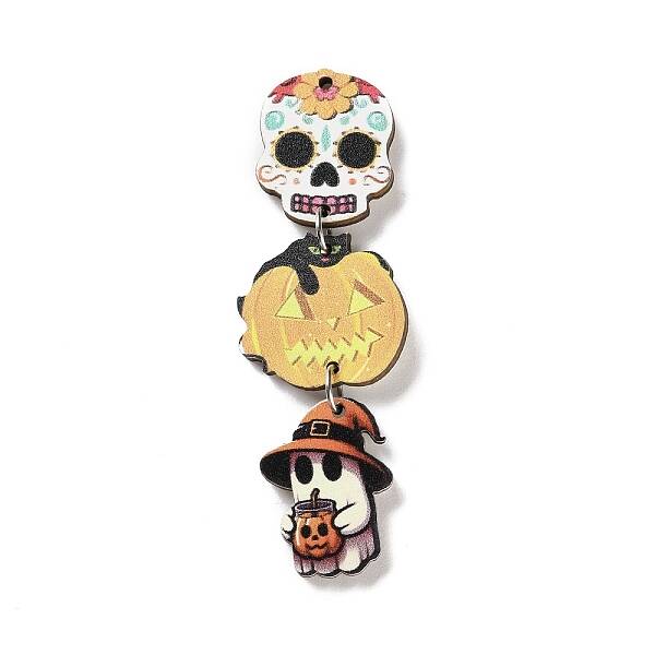 Halloween Theme Wood Big Pendants