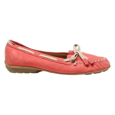 GABOR Loafer Shoes Red Leather Womens UK 7