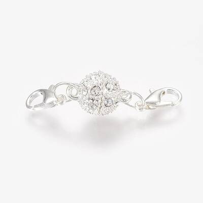 Alloy Rhinestone Magnetic Clasps