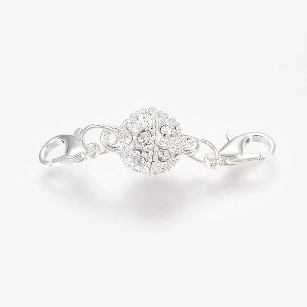 Alloy Rhinestone Magnetic Clasps