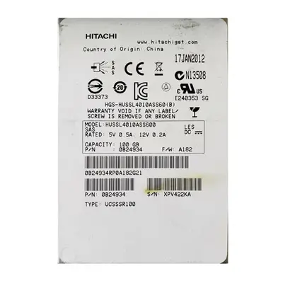 HGST 0B24934 | Ultrastar SSD400S Series 100GB Single-Level Cell SAS 6Gb/s 2.5-inch Solid State Drive