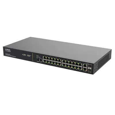 Luxul SW-505-24P-F | 24 PoE+ and 2 Combo RJ45/SFP Ports Gigabit L2/L3 Managed Switch