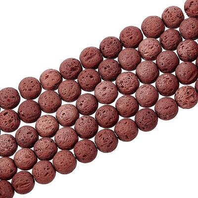 Synthetic Lava Rock Beads Strands