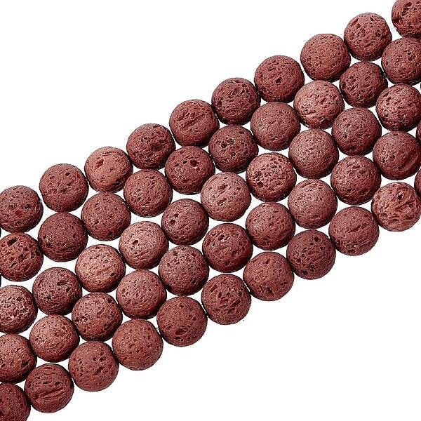 Synthetic Lava Rock Beads Strands