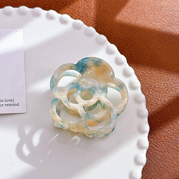Hollow Flower Shape Cellulose Acetate Claw Hair Clips