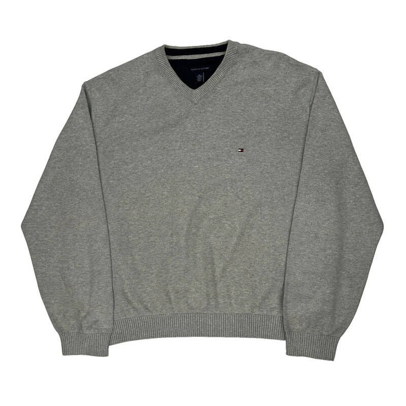 Tommy Hilfiger Jumper - 2XL Grey Cotton