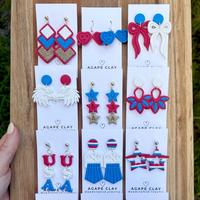 Independence Day Earrings - Basket Earrings for TikTok Live