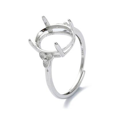 Adjustable 925 Sterling Silver Ring Components