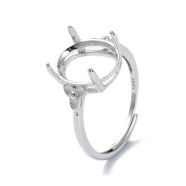 Adjustable 925 Sterling Silver Ring Components