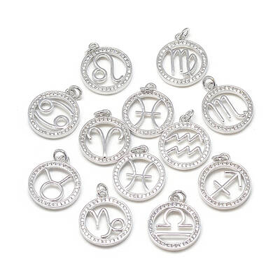 DIY Brass Micro Pave Cubic Zirconia Pendants