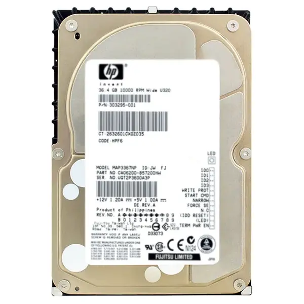 303295-001 HP 36.4GB Ultra-320 SCSI 10000 3.5-inch Hard Drive