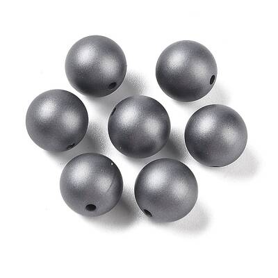 Silicone Beads Round Rubber Beads 15MM Loose Spacer Beads for DIY Supplies Jewelry Keychain Making
