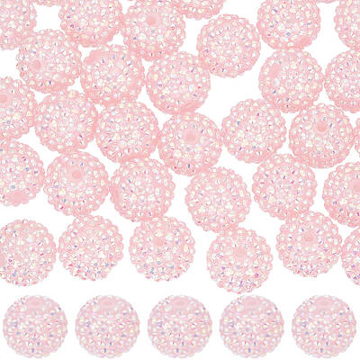 40Pcs Resin Rhinestone Beads