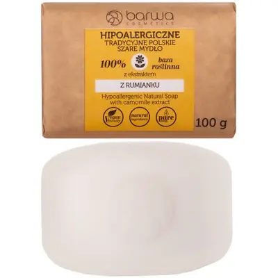 Barwa Cosmetics shiny gray hypoallergenic soap with chamomile extract 100g